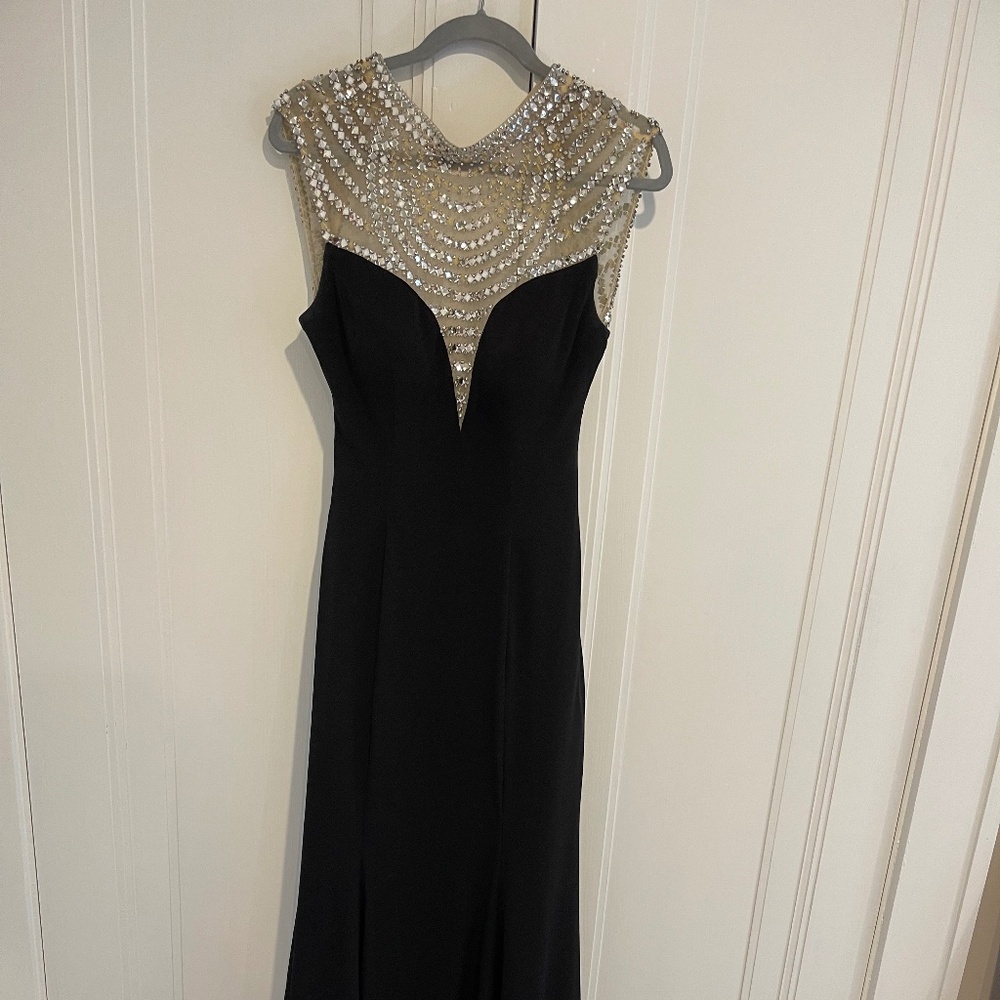 Jovani black beaded dress, size 10